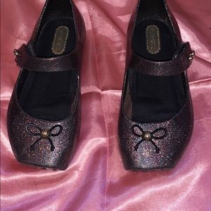Mini Melissa black ballerina flat